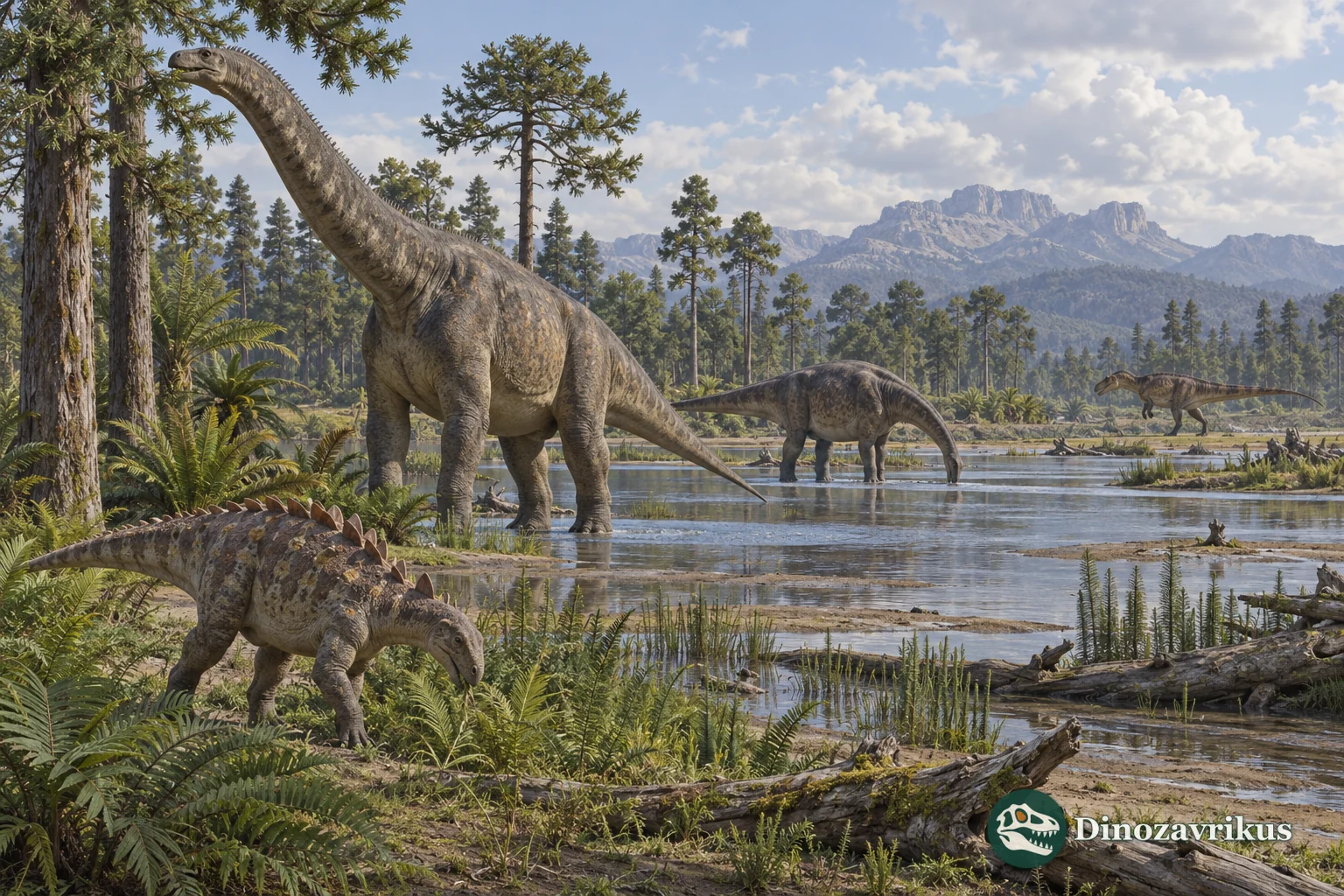 A Late Jurassic floodplain with sauropods, a small ornithischian and a distant theropod