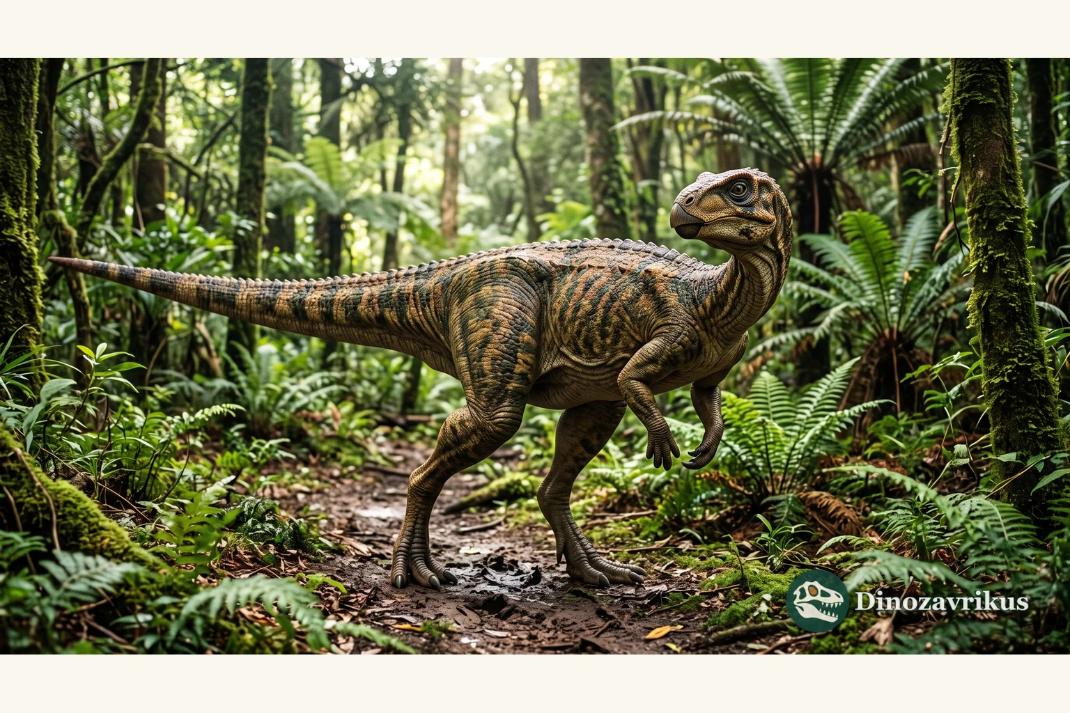 Scientific reconstruction of Yandusaurus in a Middle Jurassic landscape of Sichuan