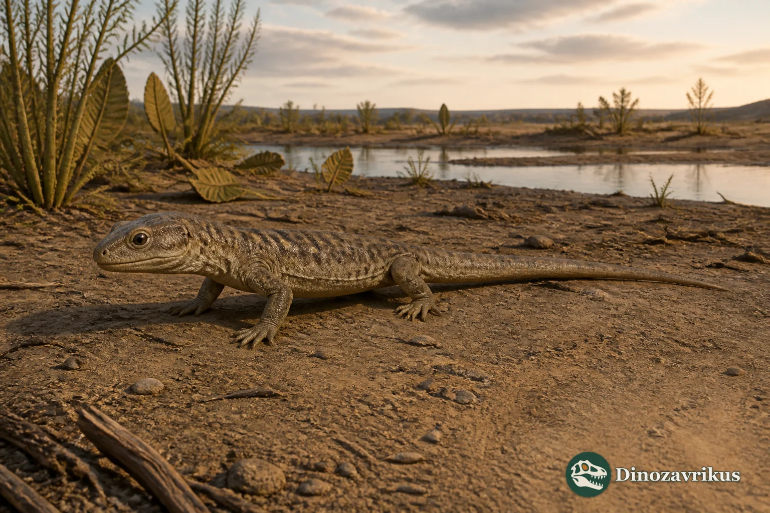 Youngina capensis on a Late Permian floodplain in the Karoo Basin of South Africa