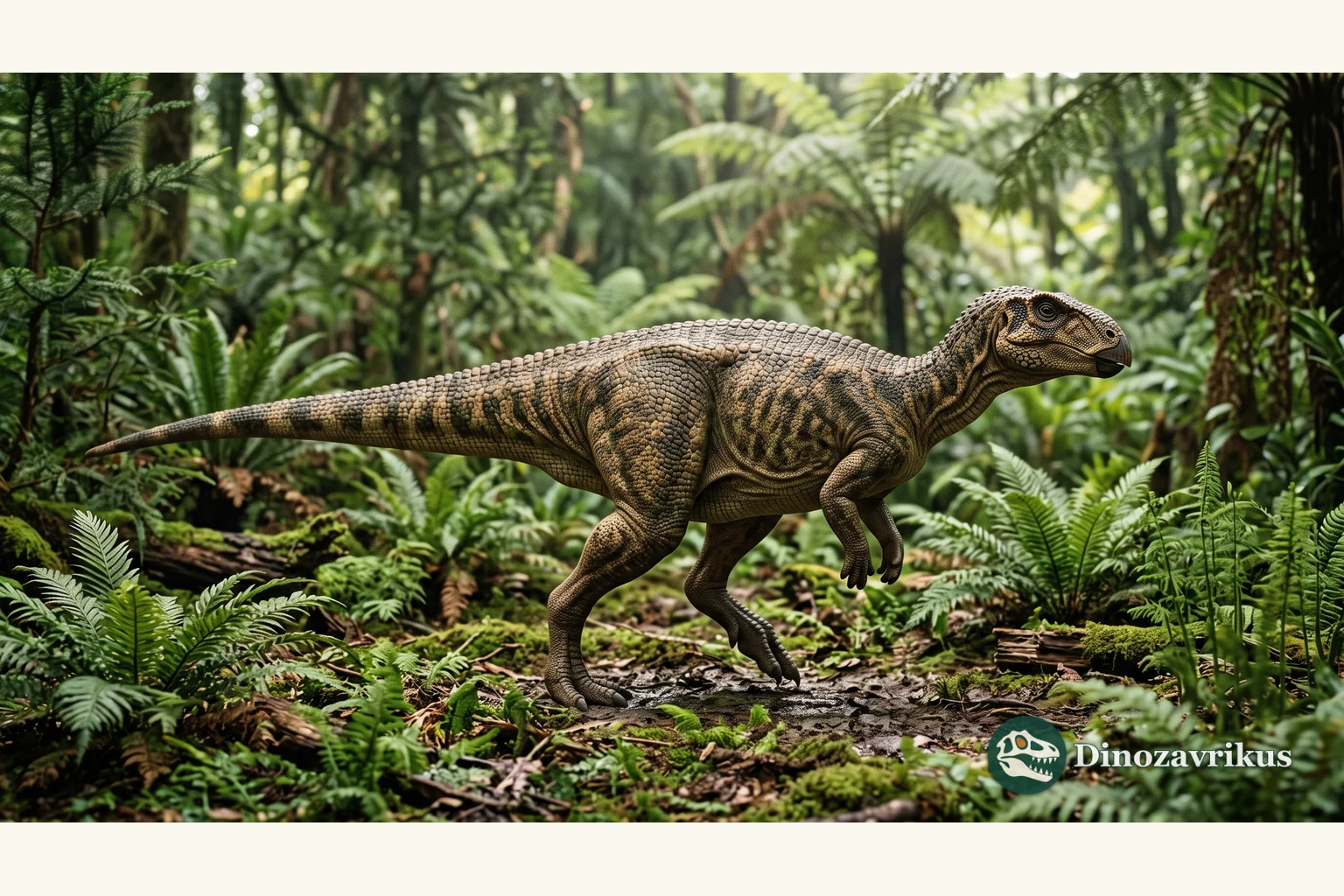 Illustrative reconstruction of Zalmoxes robustus in a Late Cretaceous island landscape of Romania