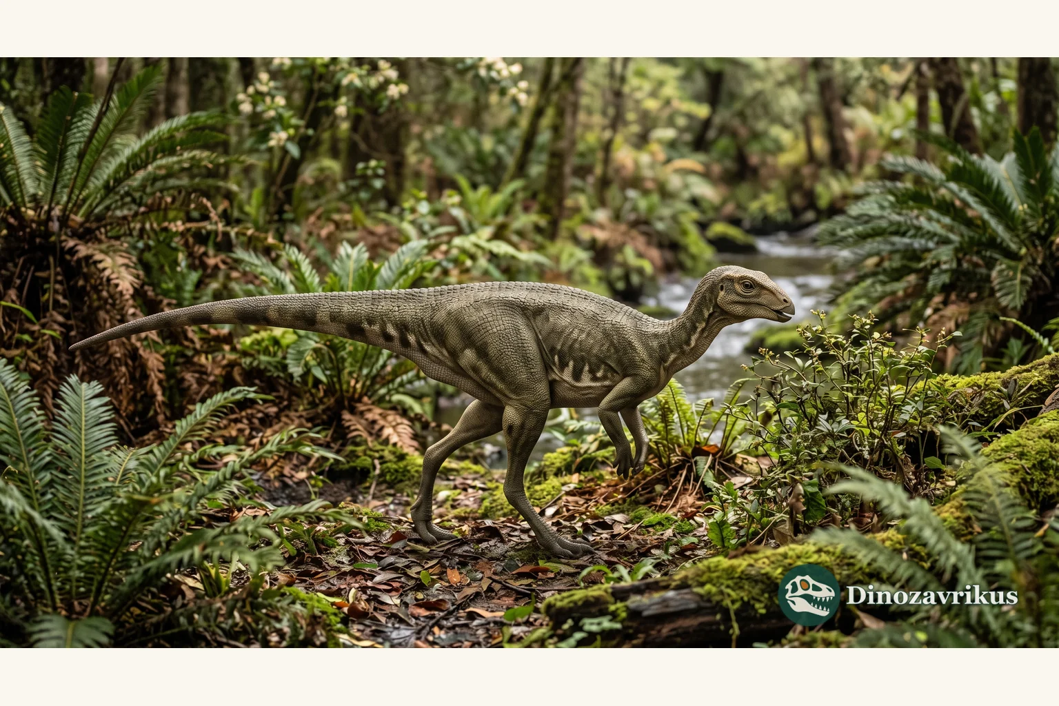 Illustrative reconstruction of Zephyrosaurus schaffi in an Early Cretaceous setting