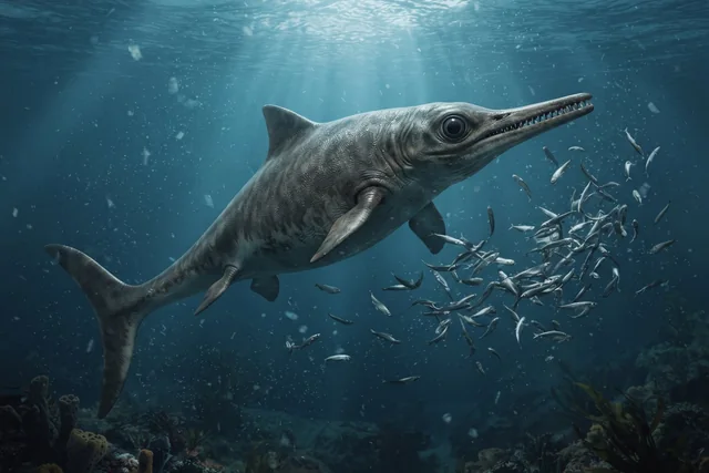 Clean catalogue illustration for Ichthyosaurus