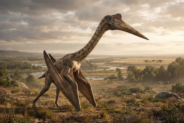 Clean catalogue illustration for Quetzalcoatlus